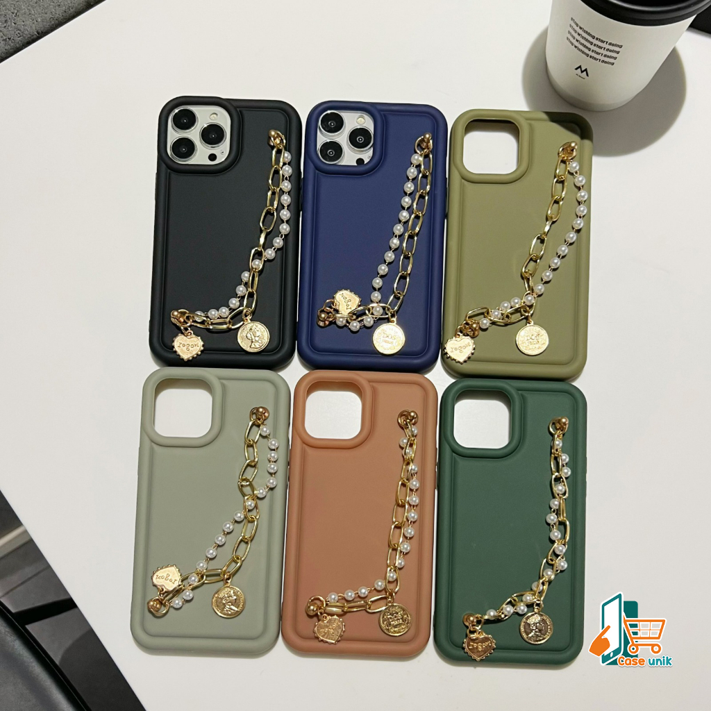 GC70 SOFTCASE DELUXE MATTE AIR BAG SHOCKPROOF MACARON DIAMOND HAND GRIP CHAIN FOR VIVO Y81 Y91 Y93 Y95 Y91C Y1S V5 V5S V5 LITE Y66 Y69 V25 V25E V27 V27 PRO V27E IQOO Z7 5G CS6427