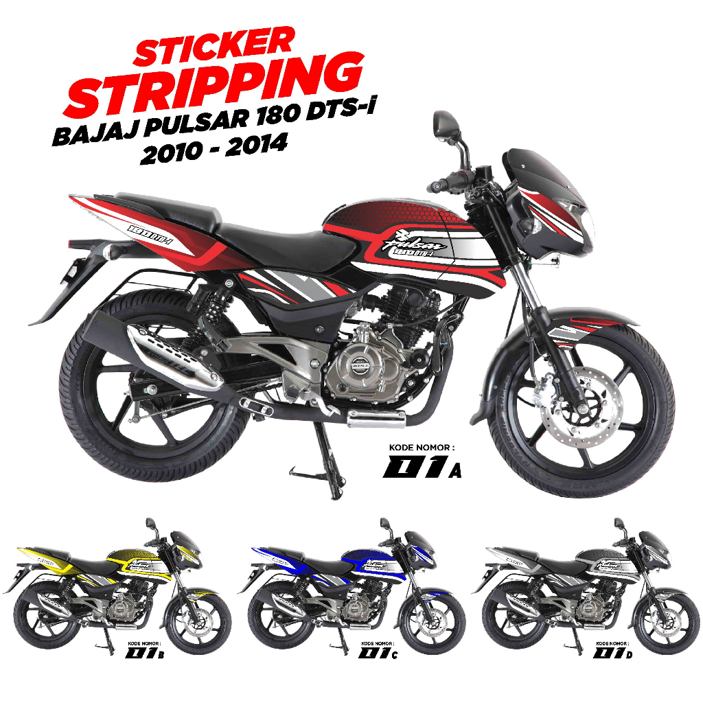 Striping Bajaj Pulsar 180 Variasi Grafis / Sticker Bajaj 180 / Decal bajaj pulsar 180 2010 - 2014