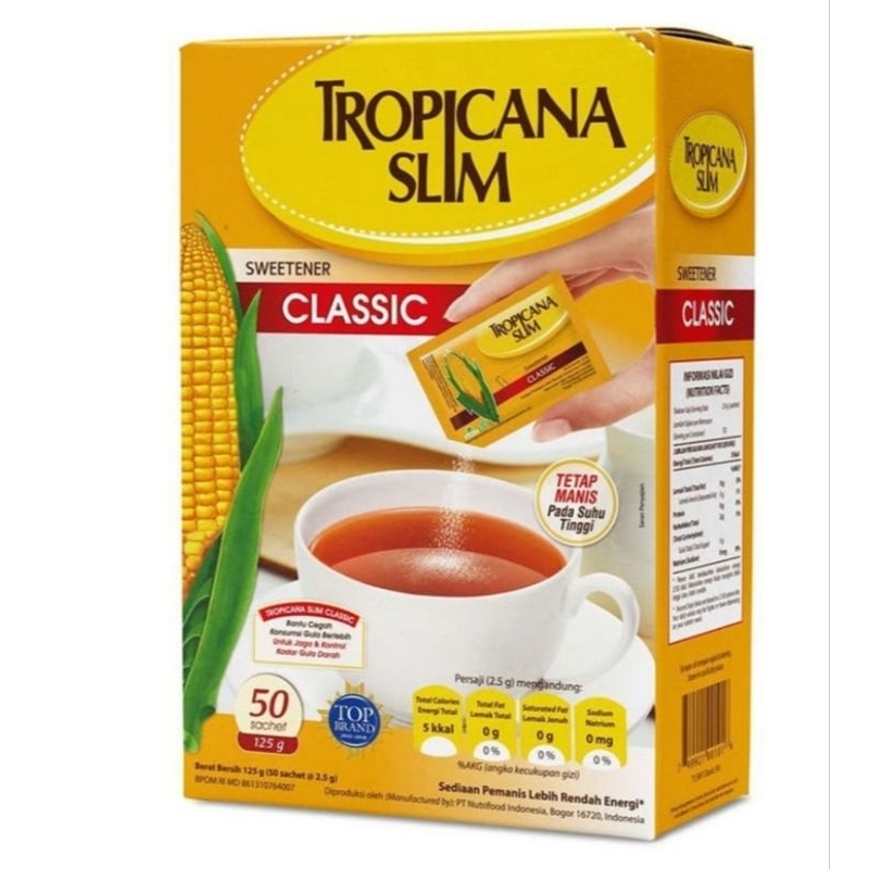 

Tropicana Slim Pemanis Rendah Kalori Classic 50 Sachet x 2.5 gr