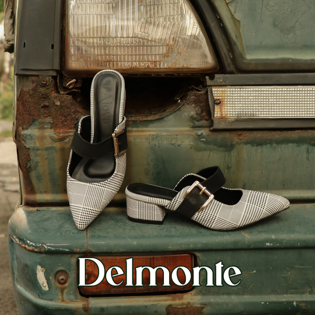Alivelovearts Delmonte Sandal Mules Heel Wanita Slip on 3cm Sendal Hak Zara