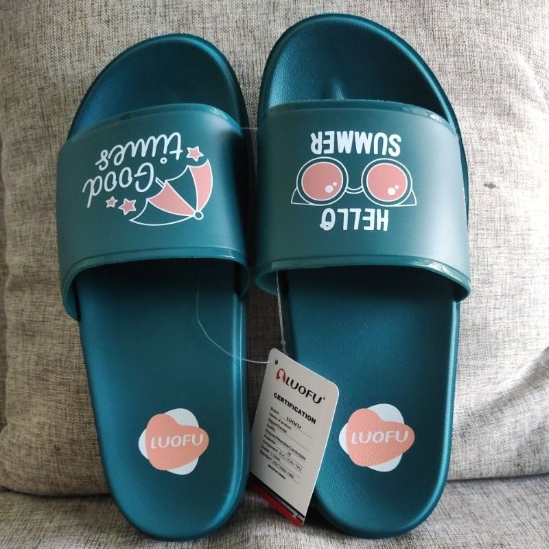 Luofu original sandal selop wanita jelly