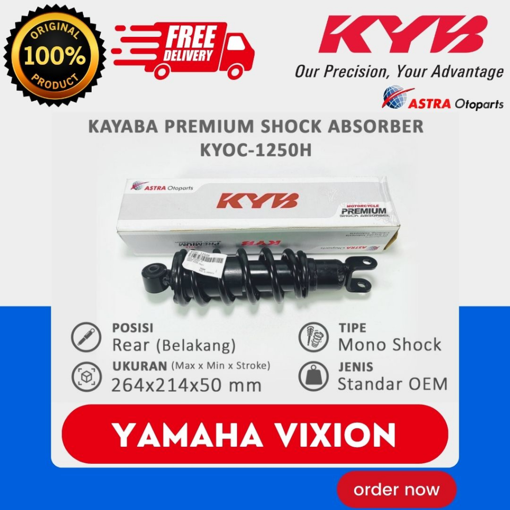 [BAYAR DI TEMPAT] SHOCKBREAKER KAYABA KYOC-1250H UNTUK MOTOR VIXION / SOKBREKER / SHOCK BREAKER / KY