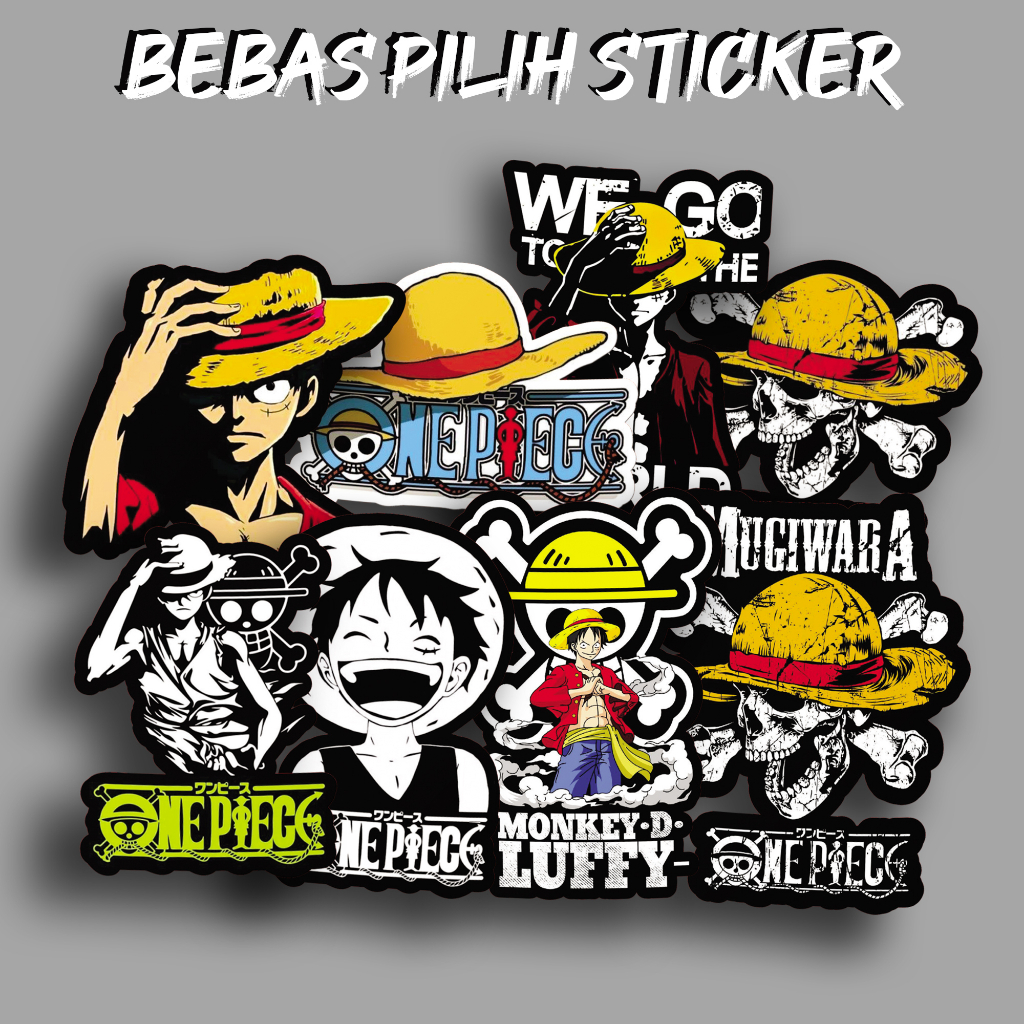 Stiker Aesthetic Anime Luffy One Piece Untuk Motor