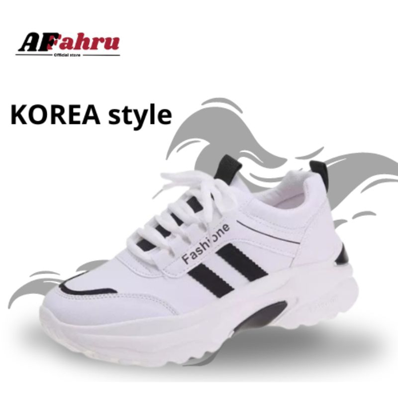 Sepatu Sneakers Wanita Warna Putih Korea Original 100%  FILA GARIS BG-860