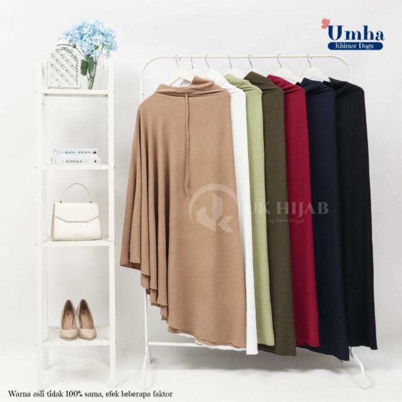 Khimar Umha MENUTUP DAGU CRINKLE XL XXL/Khimar menutupi dagu jumbo crinkle airflow