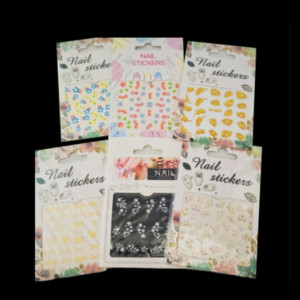 Sticker kuku motif dan polos/nail sticker bunga/nail motif