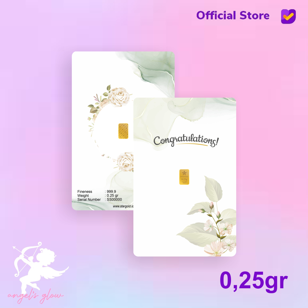 Logam Mulia Micro Gold StarGold Congratulations  Series 0.25gr