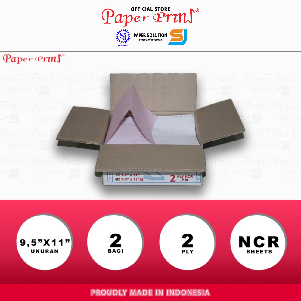 

klm Paperyns Kertas Continuous Form 2PLY NCR PRS 9,5" x 11"/2 (Bagi 2)