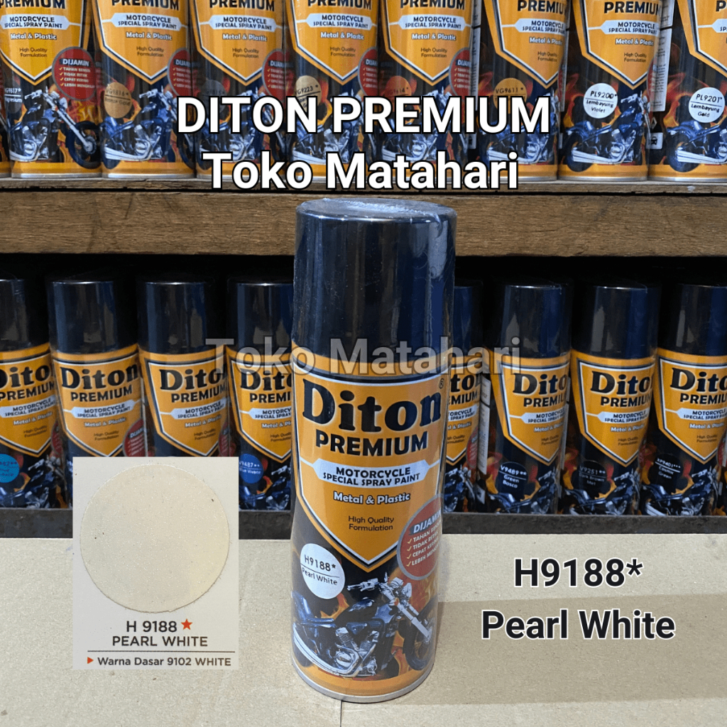 Diton Premium H 9188 Pearl White Putih Mutiara Cat Semprot pylox pilox