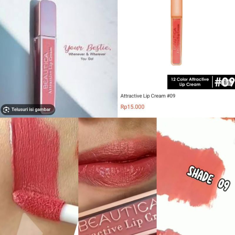 Lipstick Beautica Attractive Lip Cream 09