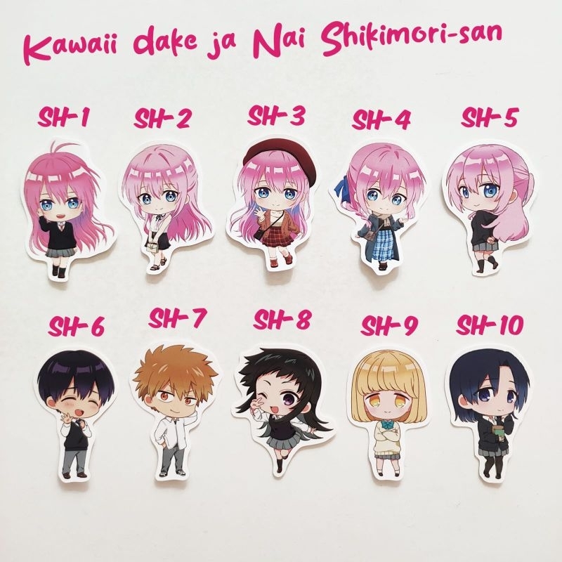 Sticker Anime Kawaii dake ja Nai Shikimori-san 1 Shikimori Miyako Kamiya Ai Merchandise