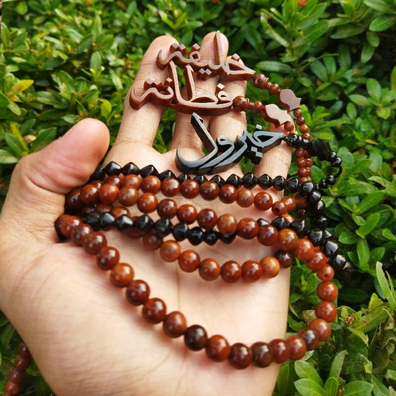 TASBIH KAUKAH KOKKA 99 wajik ukir nama arab & latin