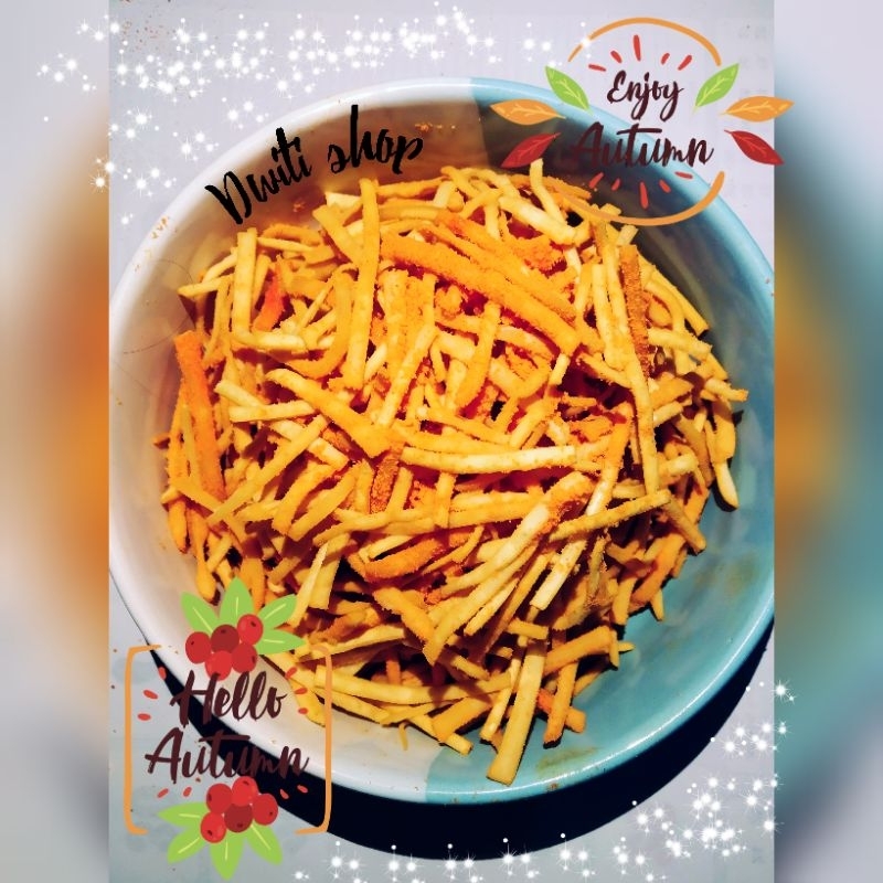 

krip-krip pangsit balado porsi nyemil