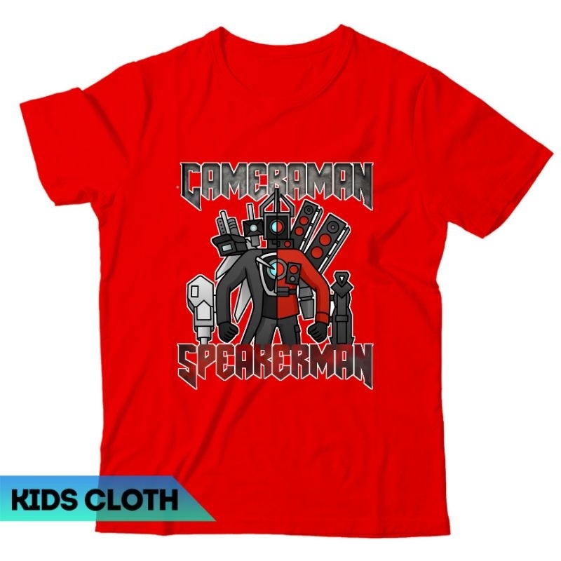 BISA COD FREE NAMA KAOS ANAK ANAK TITAN CAMERAMAN X TITAN SPEAKERMAN SKIBIDI TOLET BAJU ANAK ANAK TI