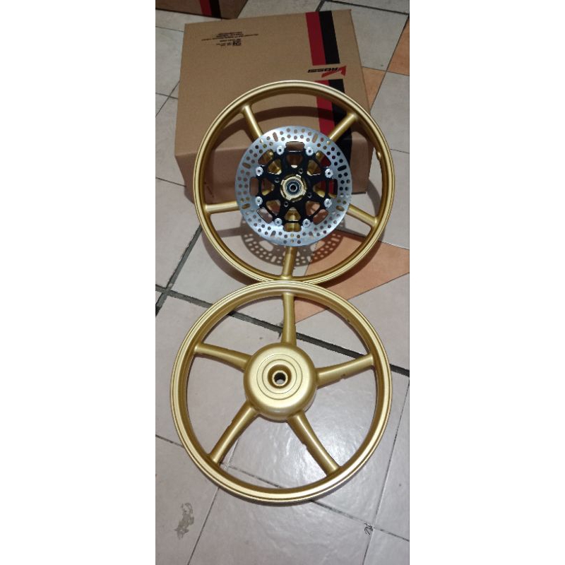 Velg pelak Racing Vrossi Sanca Ring 17 Plus bonus piringan cakram depan 260mm beat karbu/fi/esp/delu