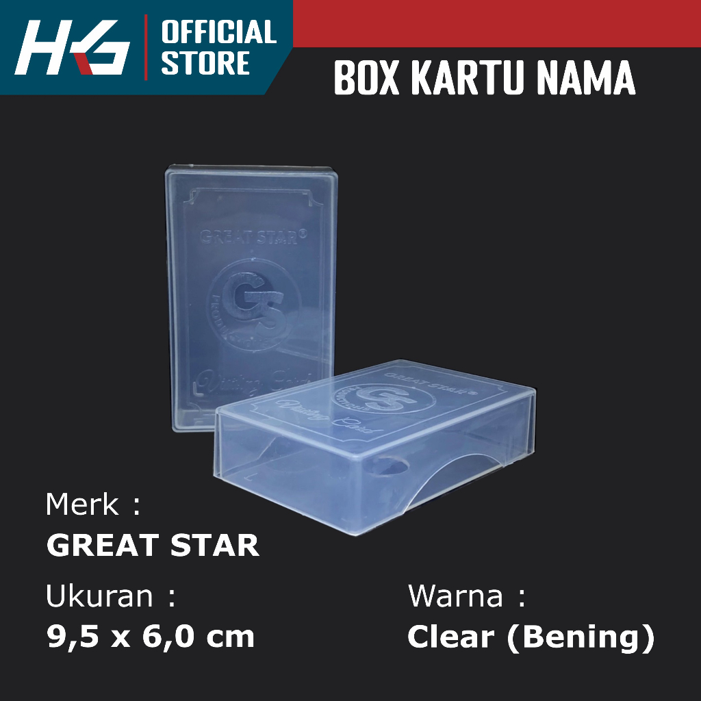 

Greatstar Box Kartu Nama - Wadah Visiting Card Plastik Premium