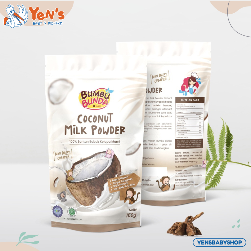 

Bumbu Bunda Elia Coconut Milk Powder - Santan MPASI /BB Booster MPASI Santan Organik