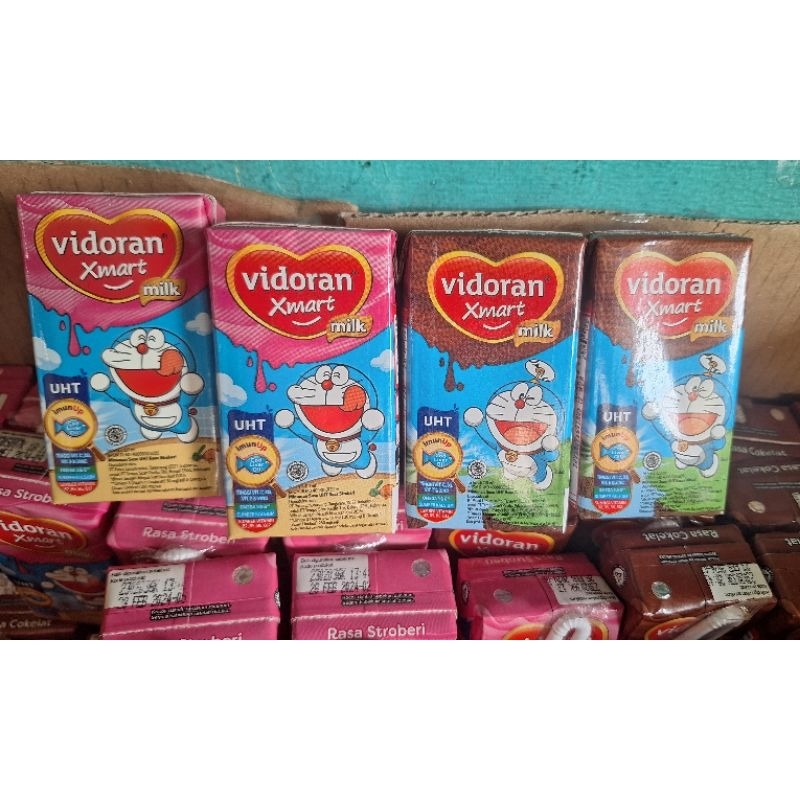 

Susu UHT Vidoran Xmart 110 ml Rasa Cokelat Strawberry × 8 pcs