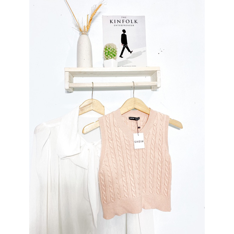 Blouse 2in1 | Set Blouse Vest SHEIN Original