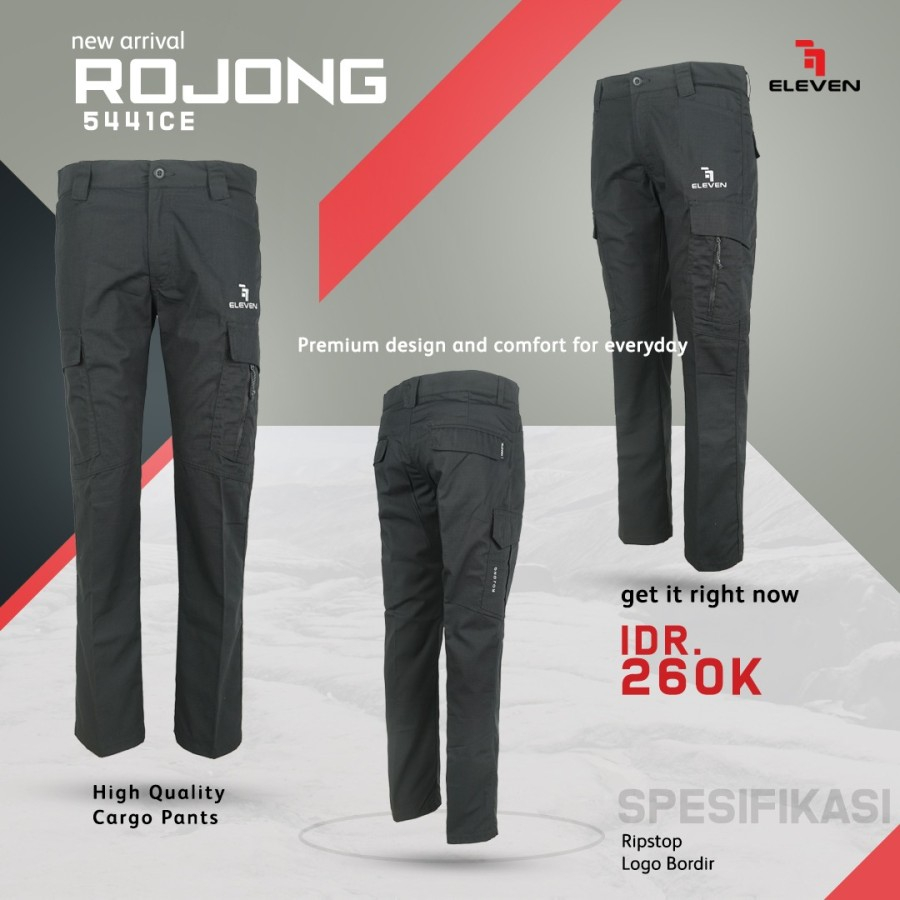 ELEVEN CELANA PANJANG ROJONG/CELANA OUTDOOR/CELANA RIPSTOP/CELANA PANJANG TERUSAN