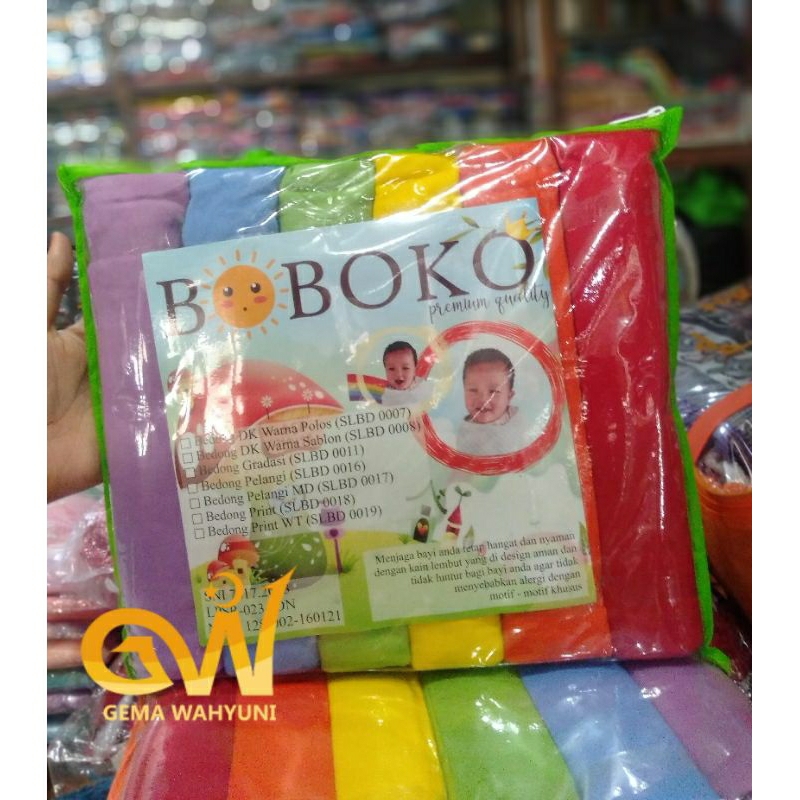 Bedong Bayi Rainbow set isi 6| Bedong Bayi Kaos Boboko