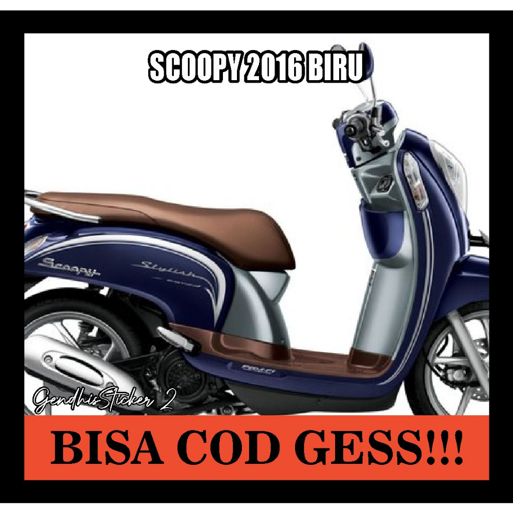 striping honda scoopy 2016 biru