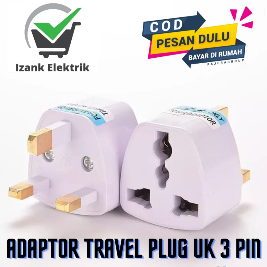 Colokan Kaki 3 Adapter Konverter Travel Arab Saudi Umroh Colokan Listrik Colokan Listrik Travel 3