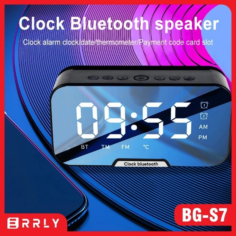 Speaker Bluetooh Jam Alarm Digtital Depan Miror Bisa Buat Ngaca Speaker Standing Spiker Jam Alarm