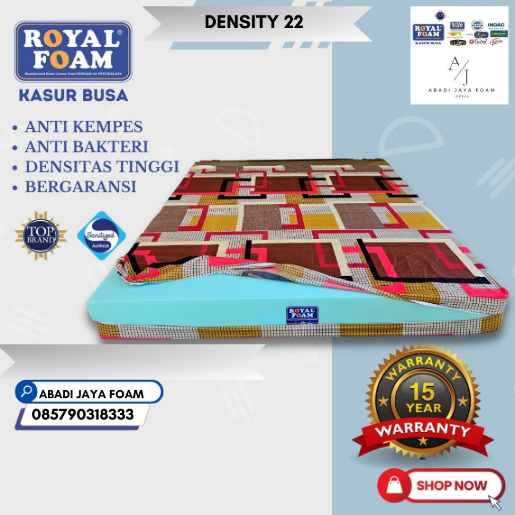 Kasur Spon Busa D22 Light Green ROYAL FOAM Garansi Resmi