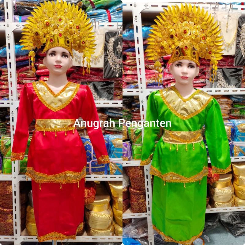 baju carnaval minang anak perempuan/baju tari minang TK-SMA