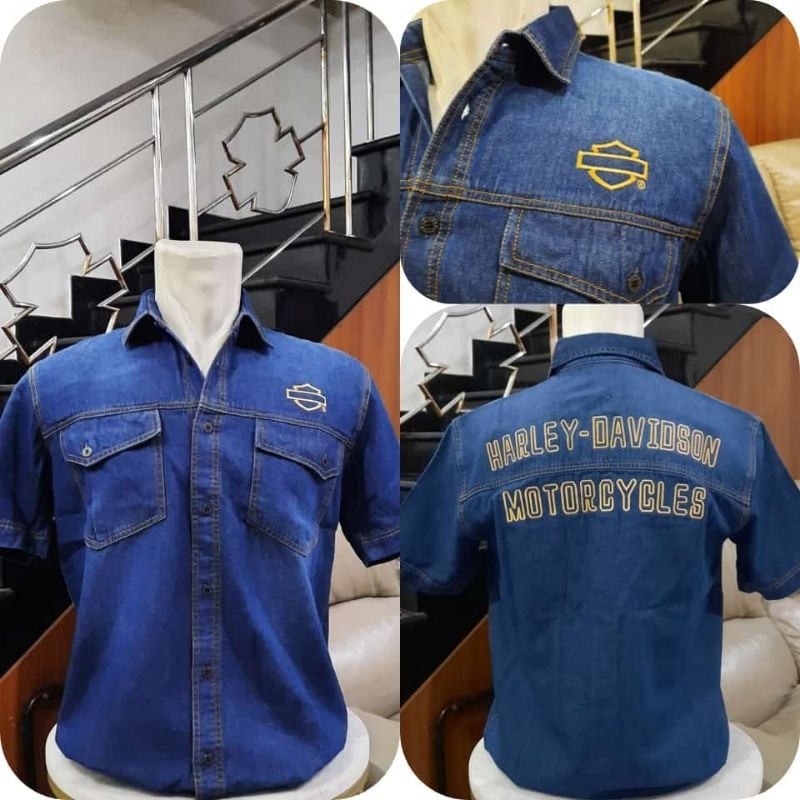 Kemeja pendek Harley-davidson pria