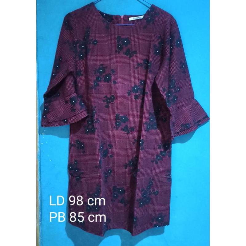 Tunik Merah Maroon Rosetz (Brand Matahari)
