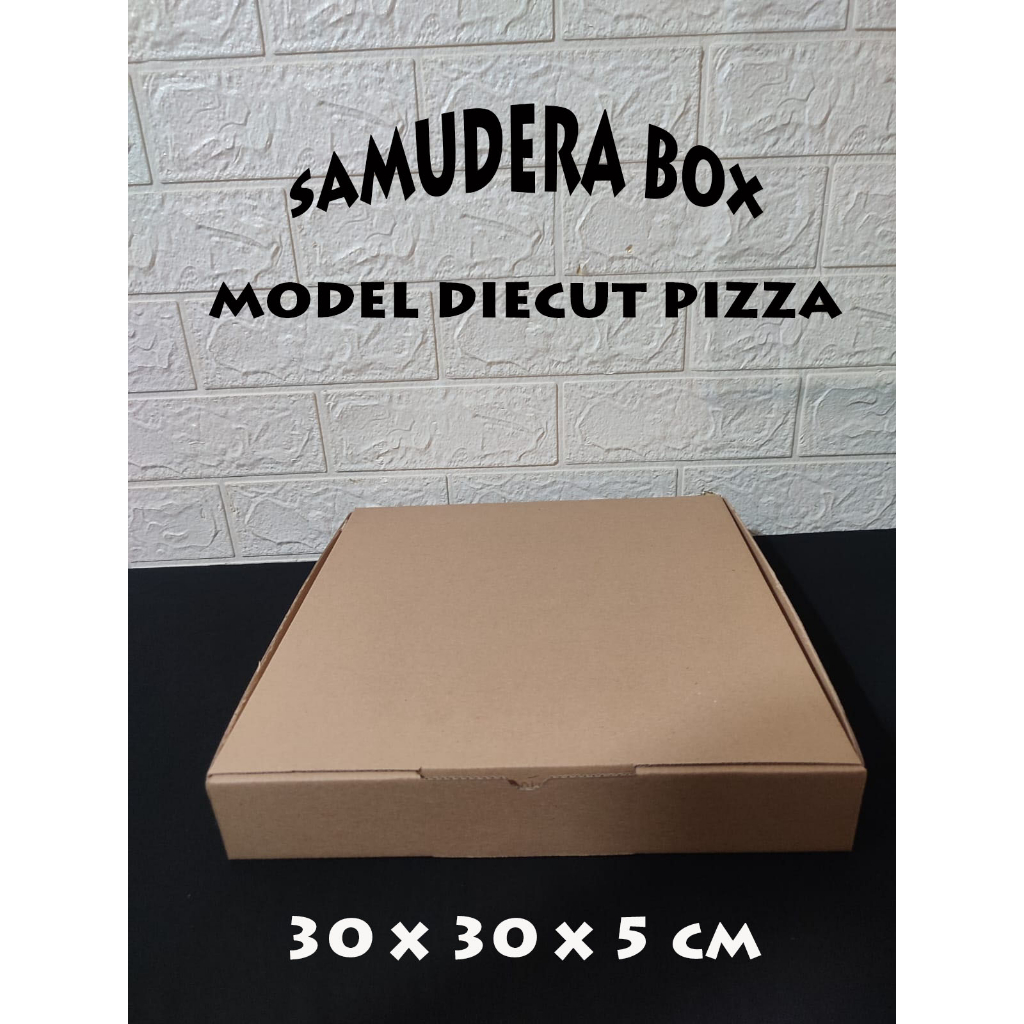 

kardus karton uk 30x30x5 cm model diecut pizza untuk souvenir