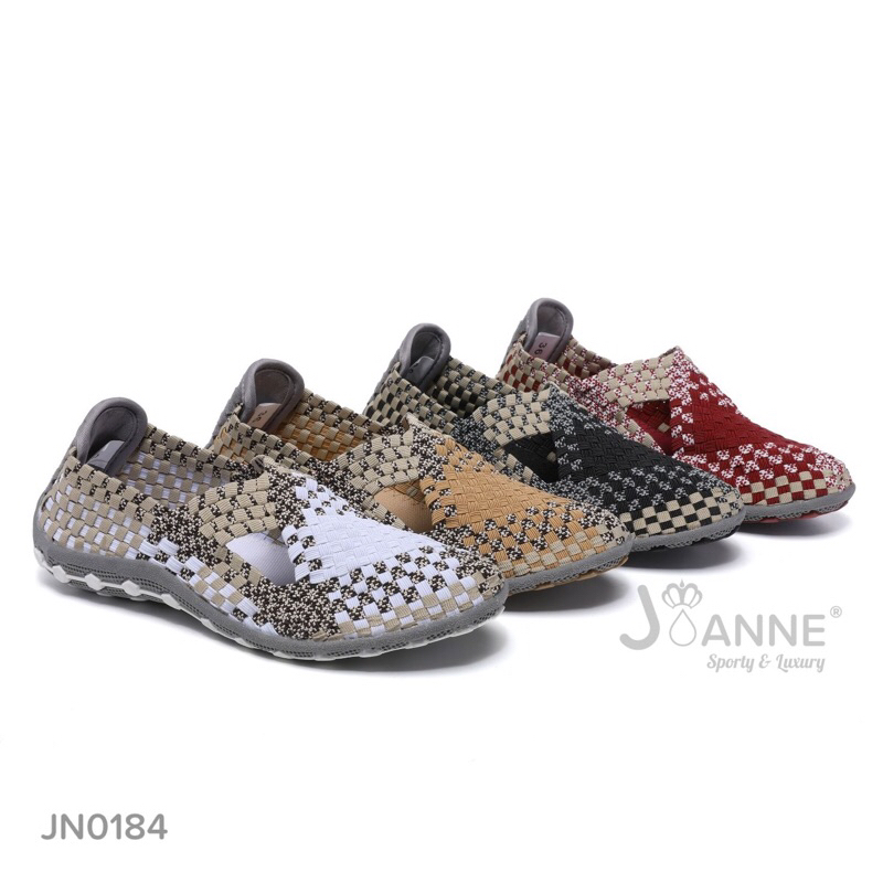 JOANNE JN0184 Sepatu Wedges Wanita Rajut