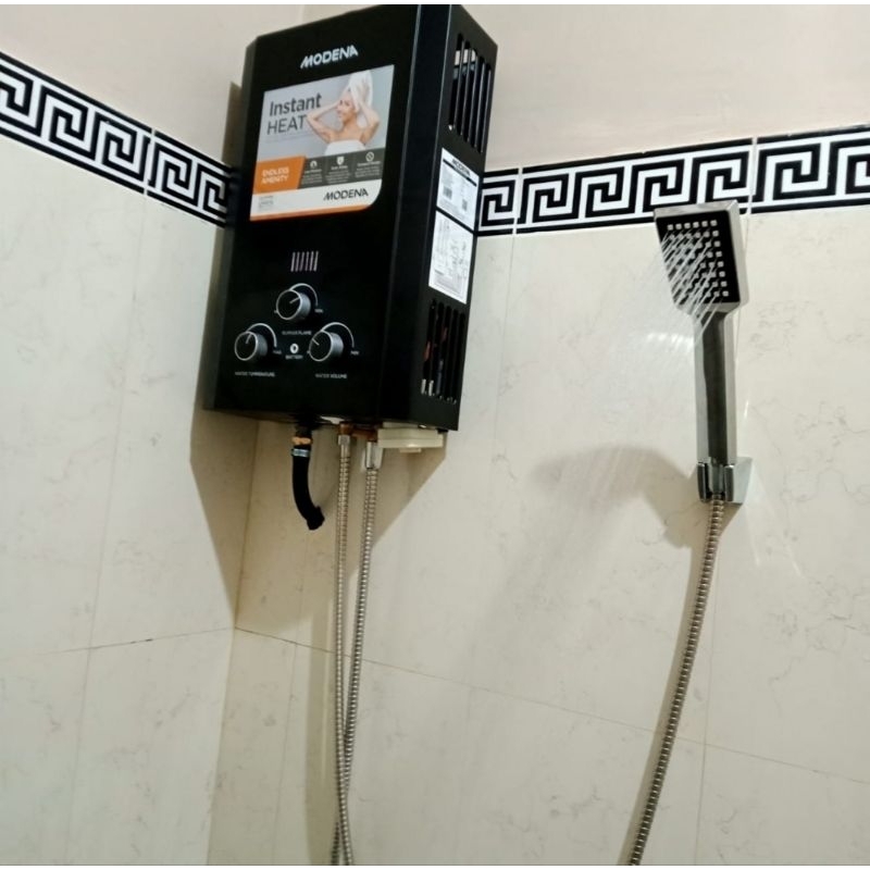 Modena Water Heater Gas tanpa Listrik ( Paket lengkap )