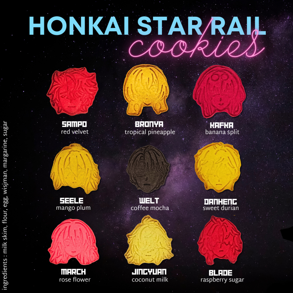 

honkai star rail cookies kue kering premium danheng kafka welt sampo bronya seele march jingyuan blade