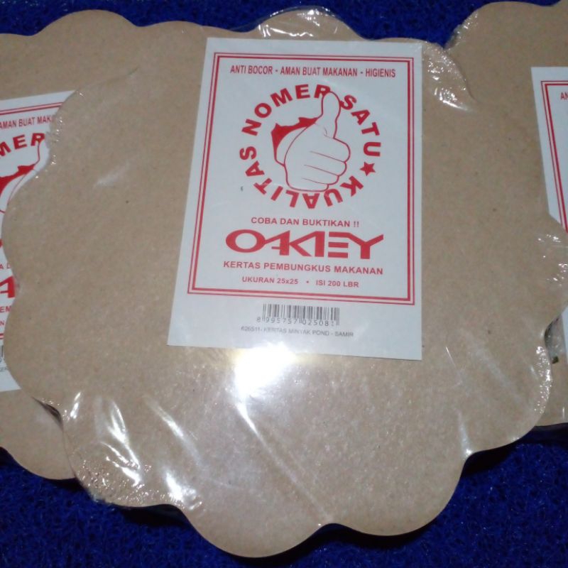 Kertas minyak bunga okey naga alas piring alas nasi tebal murah