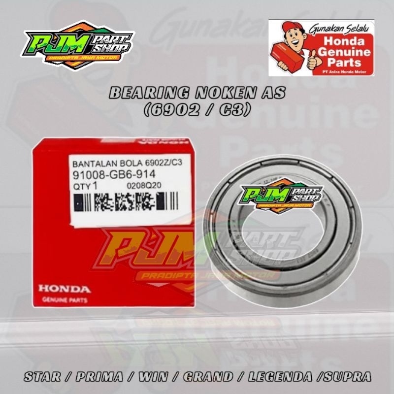 Bearing Laher Klaher Noken As 6902 C3 AHM - Prima Star Grand Legenda Supra X Fit New Revo - ORI Orig