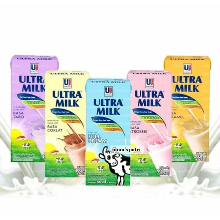 

ULTRA MILK SUSU UHT COKLAT | STRAWBERY | TARO | KARAMEL 200ML