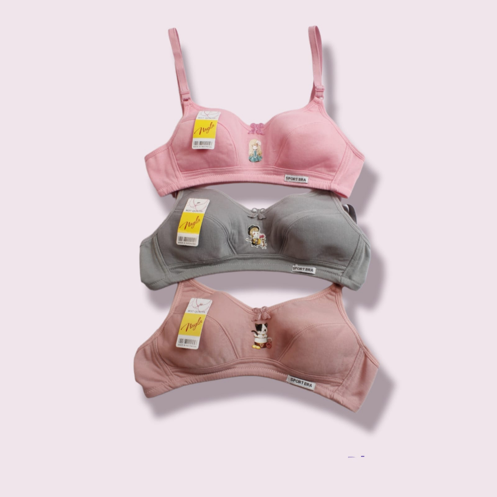 Bra BH Pelajar Remaja Sport Bra Tanpa Busa Kawat Murah mitra underwear medan