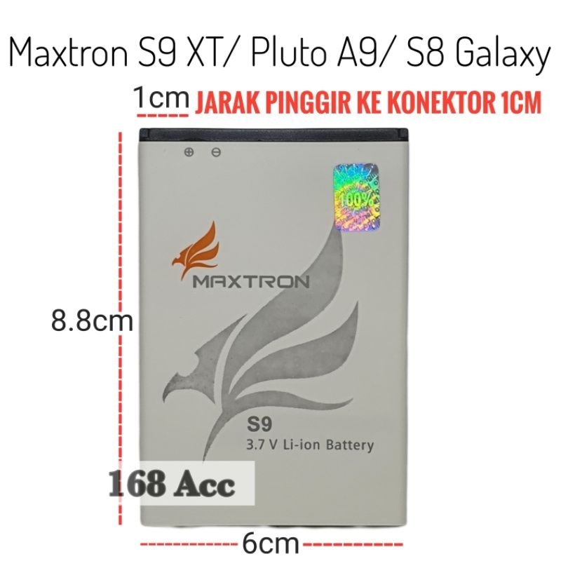 Baterai Batre Maxtron Pluto A9 S9 XT Batere Hp S8 2020 Galaxy Original