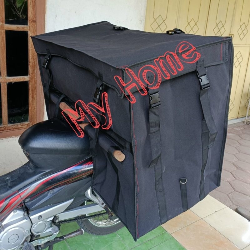 Tas Kandek Motor Kurir Susun Kanvas Tebal