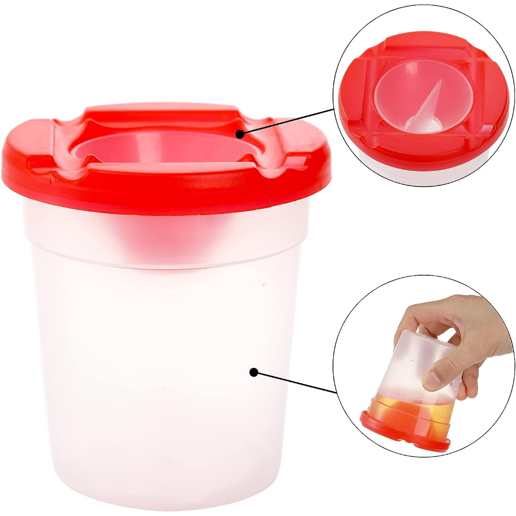 

HJK Paint Cup Tempat Kuas Anti Tumpah Anti Spill Cups for Painting