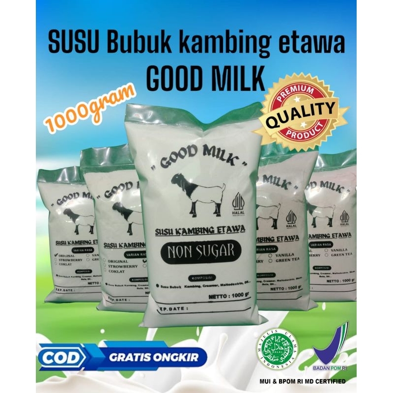

Susu Kambing Etawa Bubuk Varian Non Sugar (Tanpa Gula) Grade A