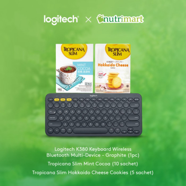 Jual Logitech X Nutrimart Exclusive Bundle - K380 Keyboard Wireless - Hitam Limited