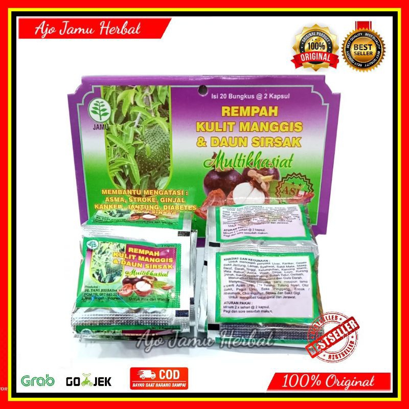 

Multikhasiat Jamu kapsul kulit manggis dan daun sirsak