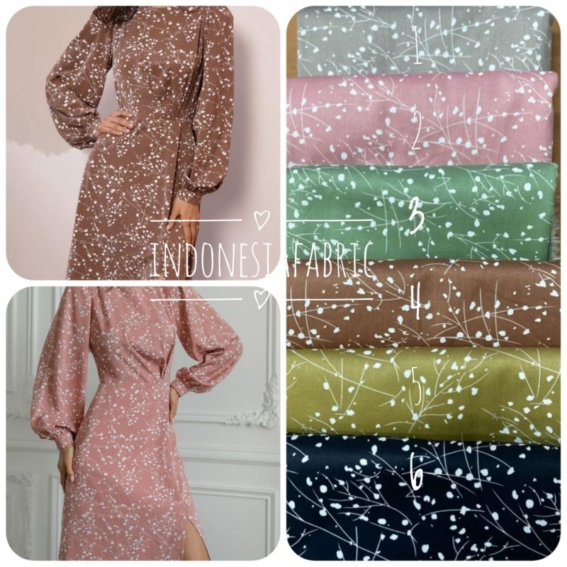 Kain Katun Jepang motif KJ383 tokai senko ori japan design bahan gamis tunik mukena seragam craft ma