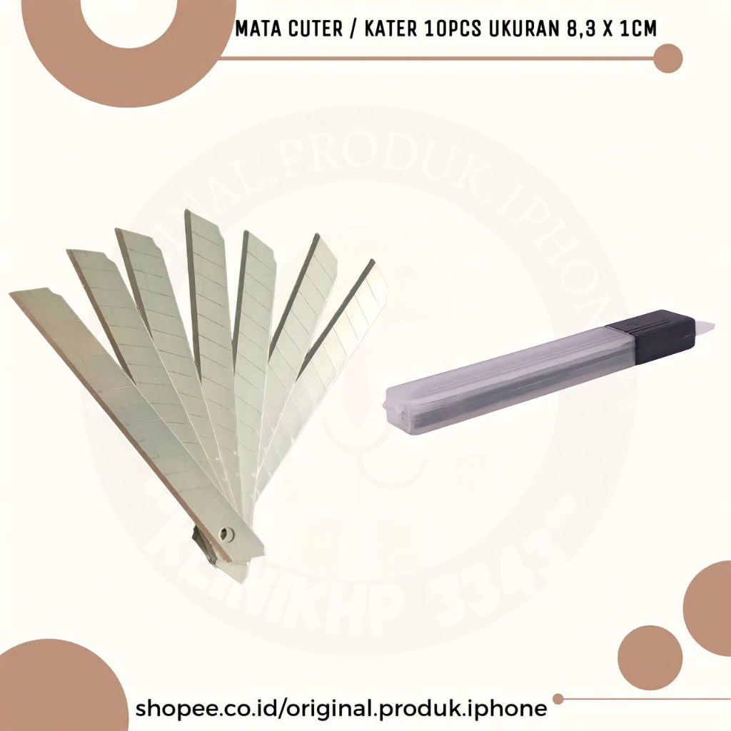 MATA PISAU KATER/CATER UKURAN 8.3 X 1CM 10 PCS ORIGINAL