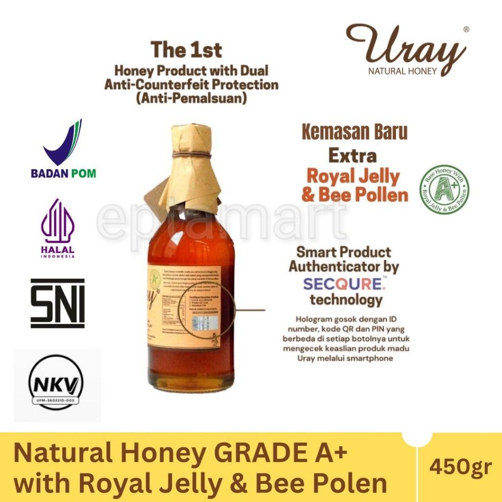 

[BPOM] Madu Uray Natural Honey 450gr - Madu Murni - Madu Hutan Asli