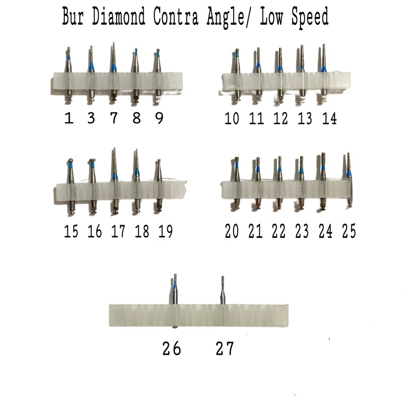 Bur Diamond contra angle/ Low Speed